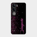 Glitter Customize Glass Case Cover Pink For Vivo Y300 5G