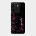 Glitter Customize Glass Case Cover Pink For Vivo Y300 Plus 5G