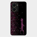Glitter Customize Glass Case Cover Pink For Vivo Y56 5G