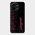 Glitter Customize Glass Case Cover Pink For Vivo Y58 5G
