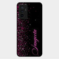Glitter Customize Glass Case Cover Pink For Vivo Y75 4G