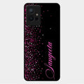 Glitter Customize Glass Case Cover Pink For Vivo Y75 5G