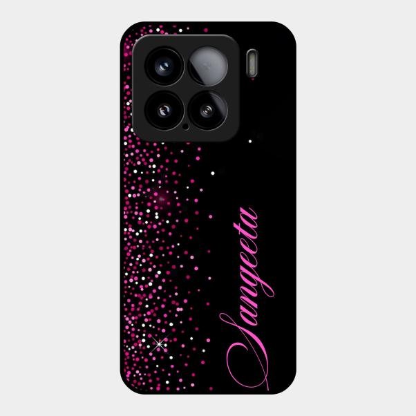 Glitter Customize Glass Case Cover Pink For Xiaomi 15 5G