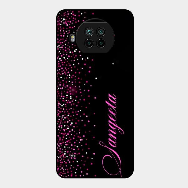 Glitter Customize Glass Case Cover Pink For Xiaomi Mi 10I 5G