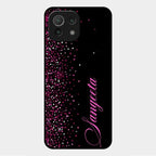 Glitter Customize Glass Case Cover Pink For Xiaomi Mi 11 Lite