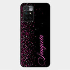 Glitter Customize Glass Case Cover Pink For Xiaomi Redmi 10 Prime
