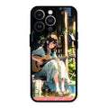Guitar Girl Glossy Metal Case Cover For iPhone 13 Pro