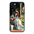 Guitar Girl Glossy Metal Case Cover For iPhone 14 Plus