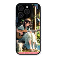 Guitar Girl Glossy Metal Case Cover For iPhone 15 Pro Max