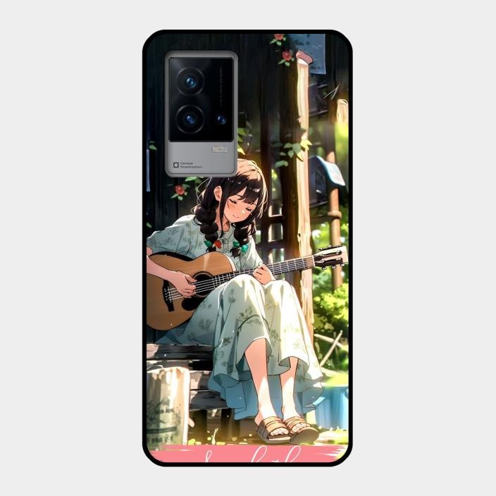 Guitar Girl Glossy Metal Case Cover For Iqoo 9 5G