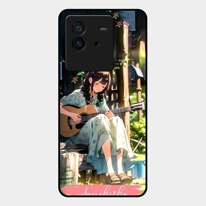 Guitar Girl Glossy Metal Case Cover For Iqoo Neo 6 5G