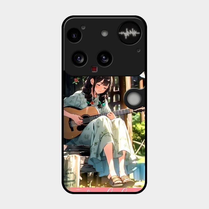 Guitar Girl Glossy Metal Case Cover For Nothing Phone 3 5G
