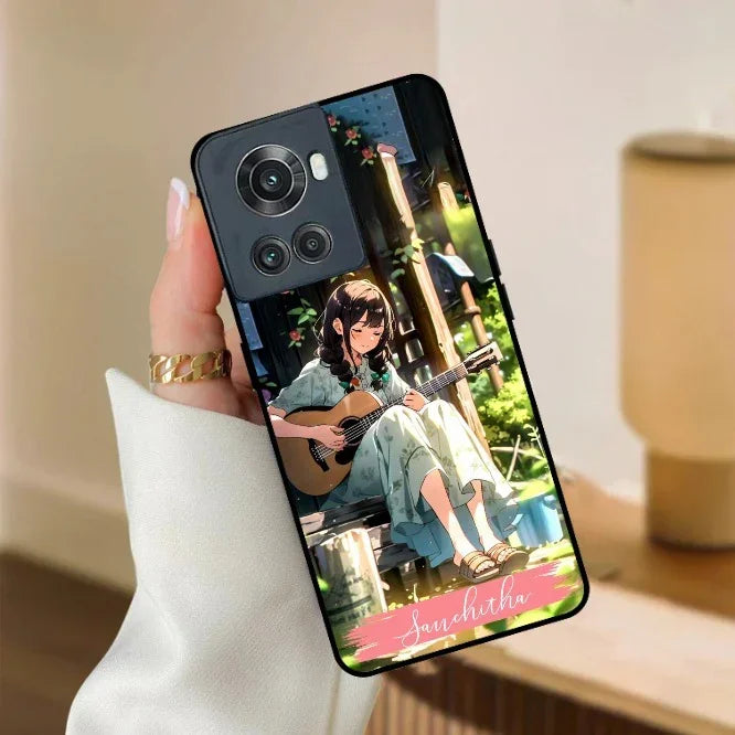 Guitar Girl Glossy Metal Case Cover For OnePlus - ShopOnCliQ