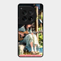 Guitar Girl Glossy Metal Case Cover For Oneplus 12 5G