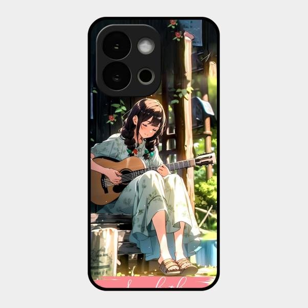 Guitar Girl Glossy Metal Case Cover For Oneplus 13S 5G