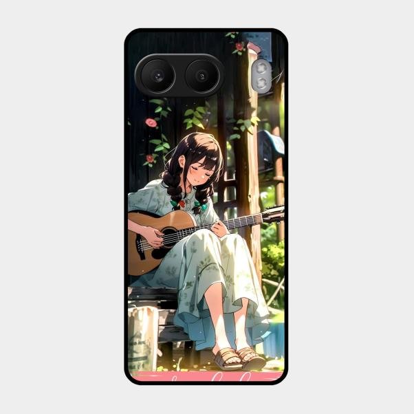 Guitar Girl Glossy Metal Case Cover For Oneplus Nord 4 5G