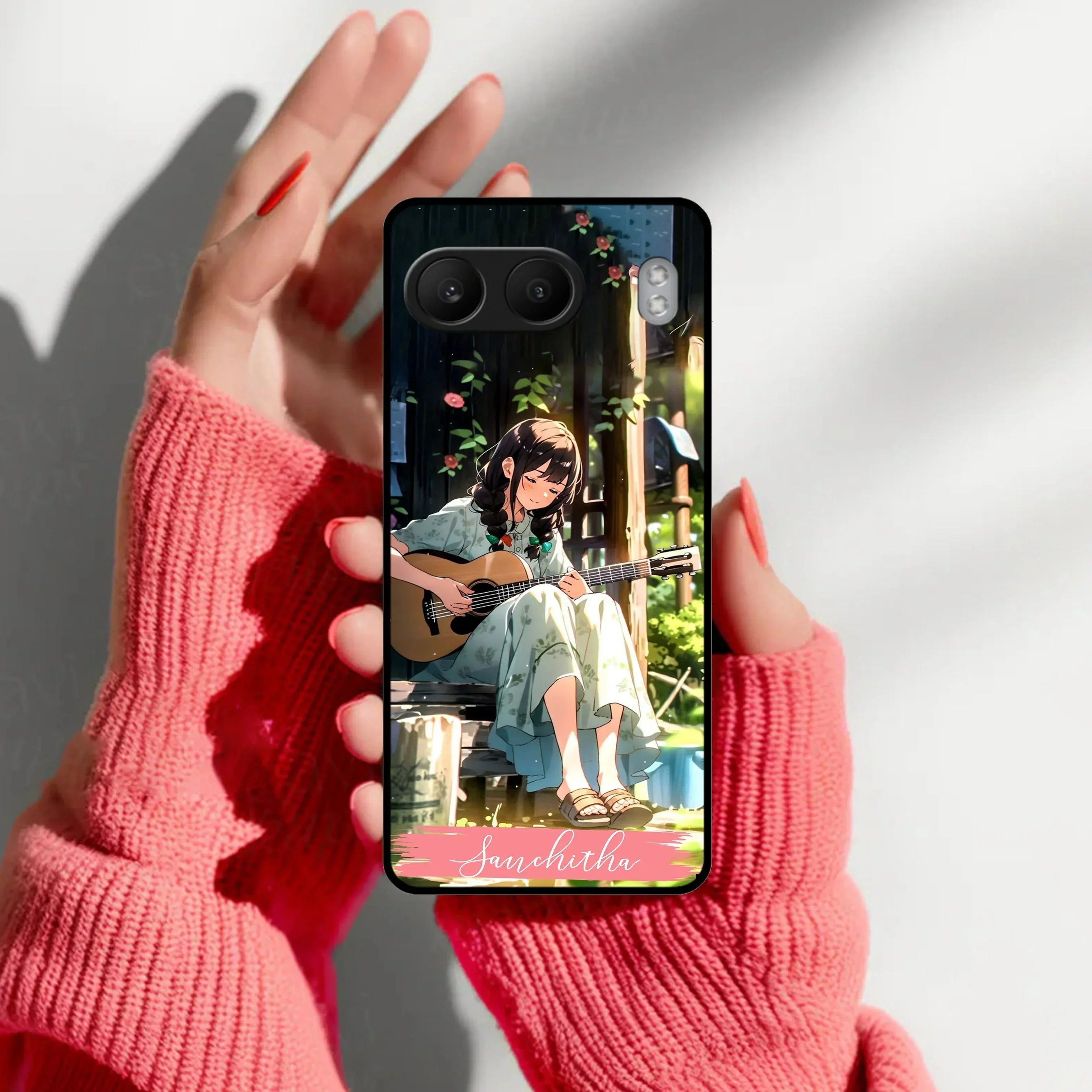 Guitar Girl Glossy Metal Case Cover For OnePlus - ShopOnCliQ