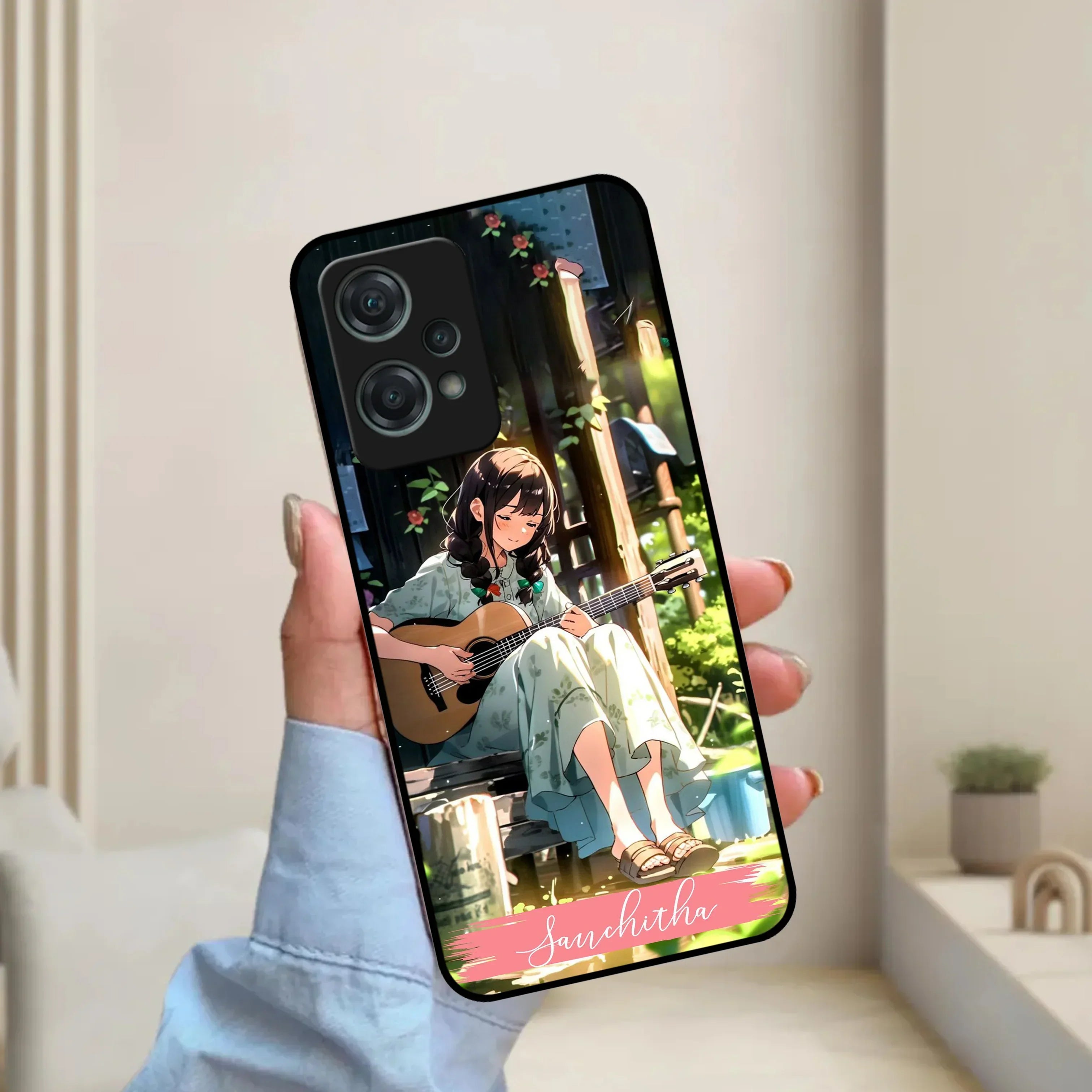 Guitar Girl Glossy Metal Case Cover For OnePlus - ShopOnCliQ