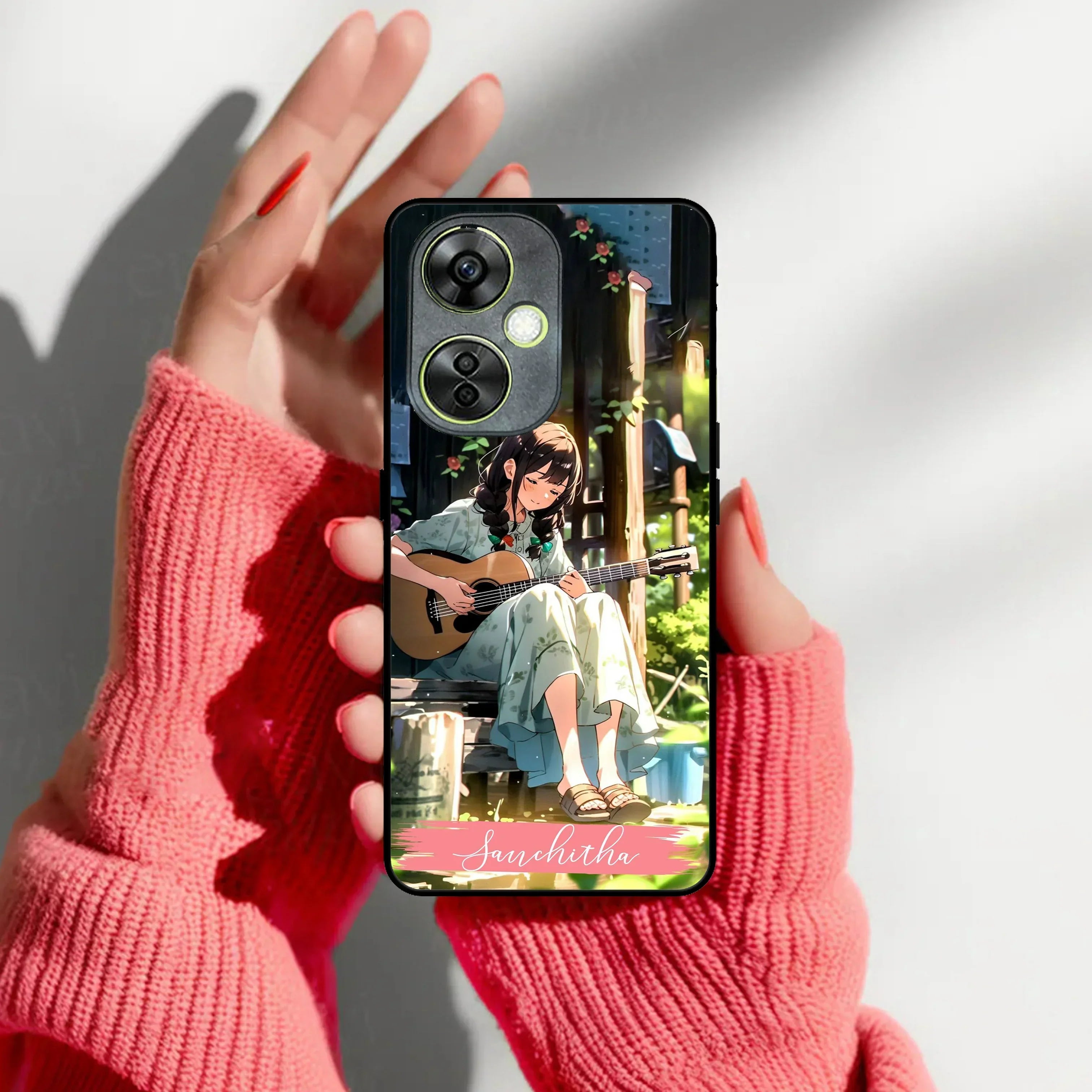 Guitar Girl Glossy Metal Case Cover For OnePlus - ShopOnCliQ