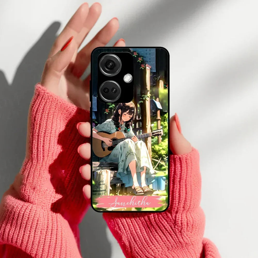 Guitar Girl Glossy Metal Case Cover For OnePlus - ShopOnCliQ