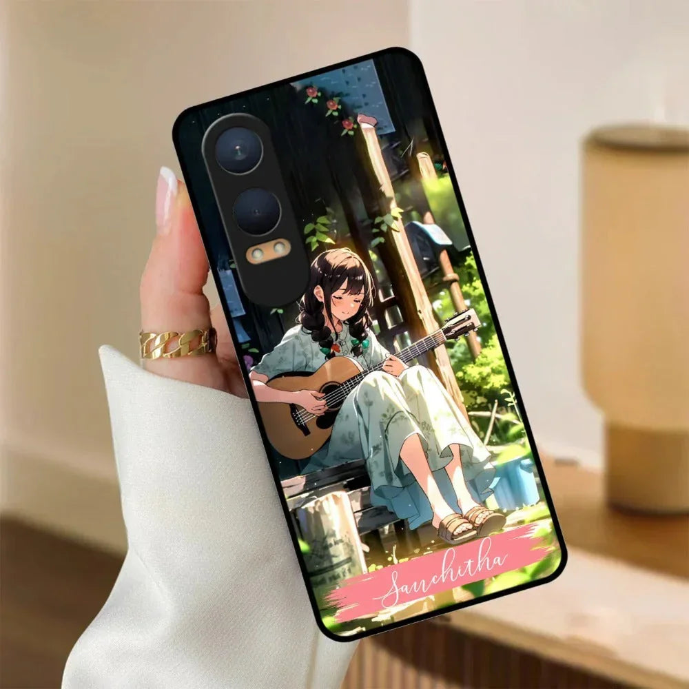 Guitar Girl Glossy Metal Case Cover For OnePlus - ShopOnCliQ