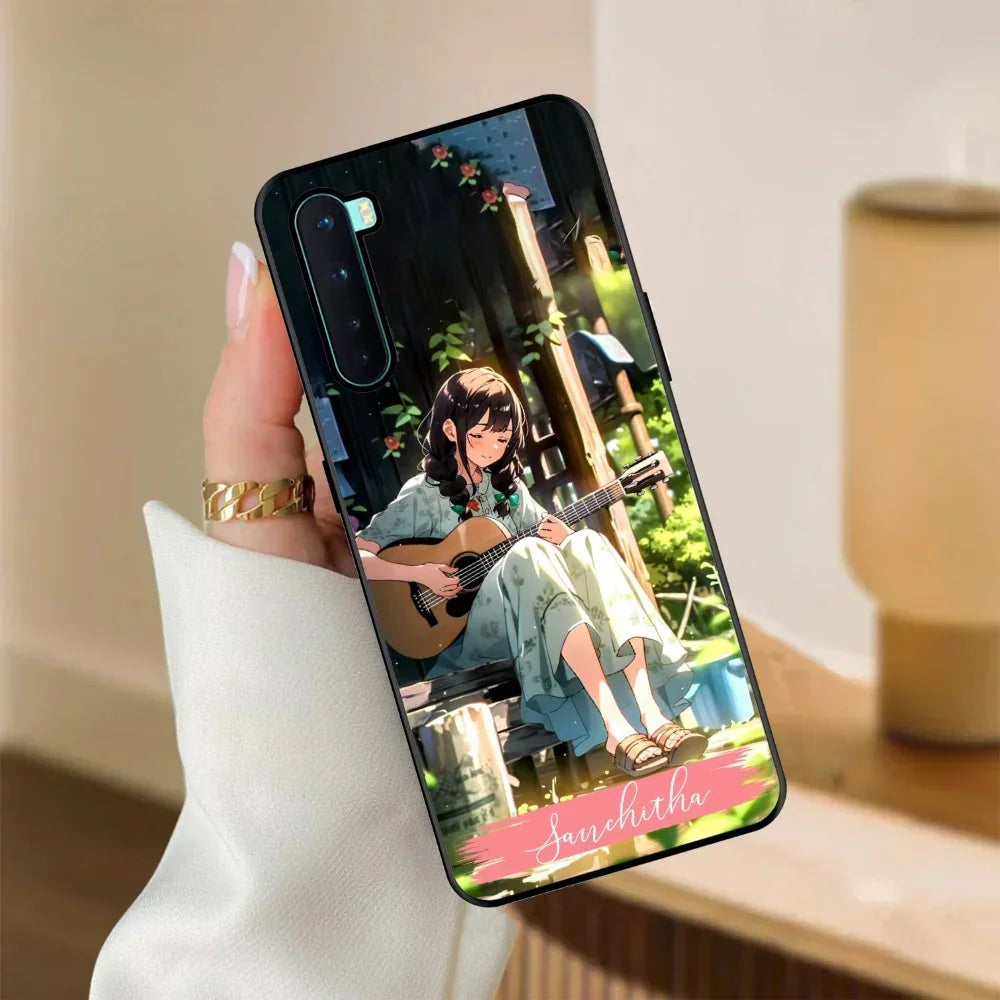 Guitar Girl Glossy Metal Case Cover For OnePlus - ShopOnCliQ