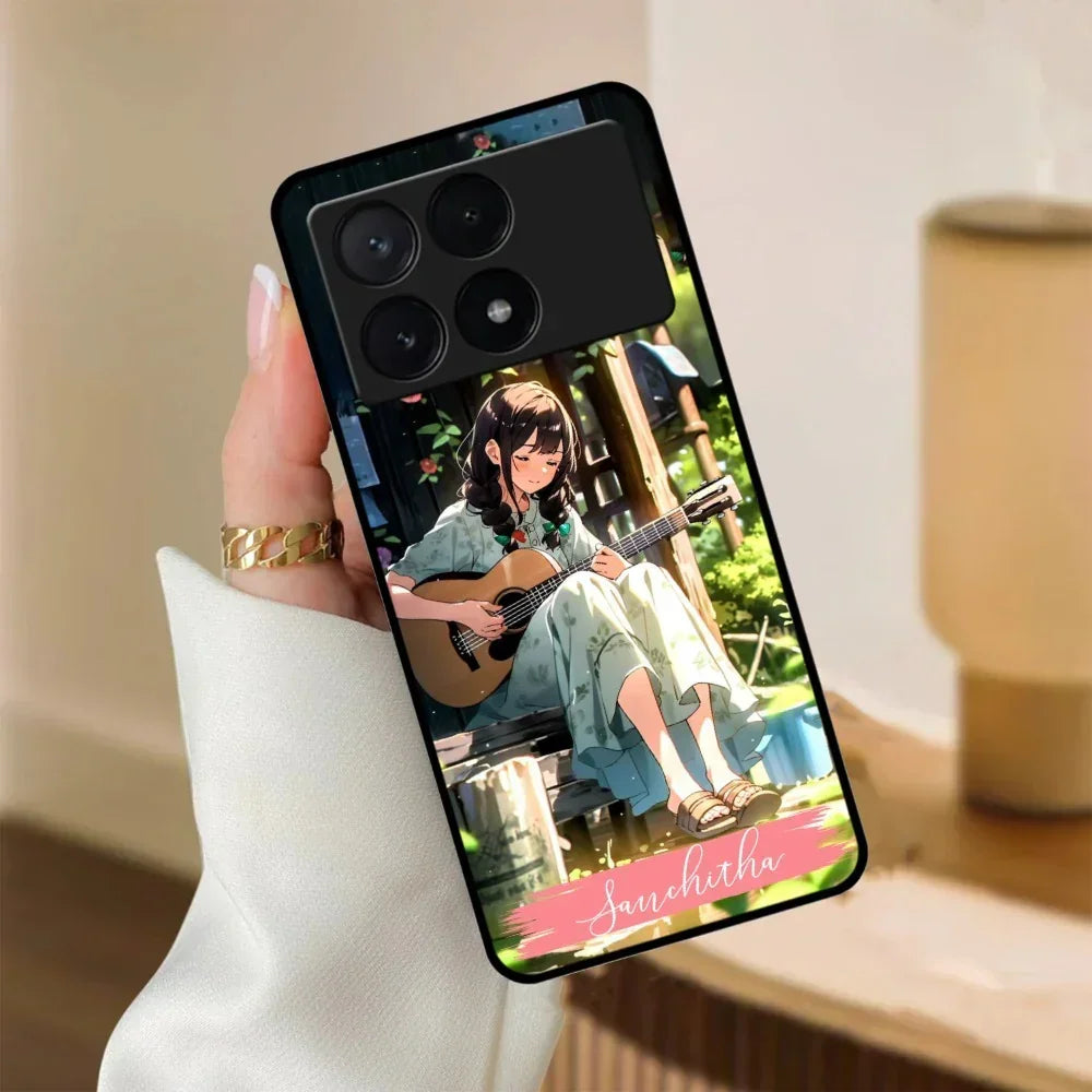 Guitar Girl Glossy Metal Case Cover For Poco - ShopOnCliQ