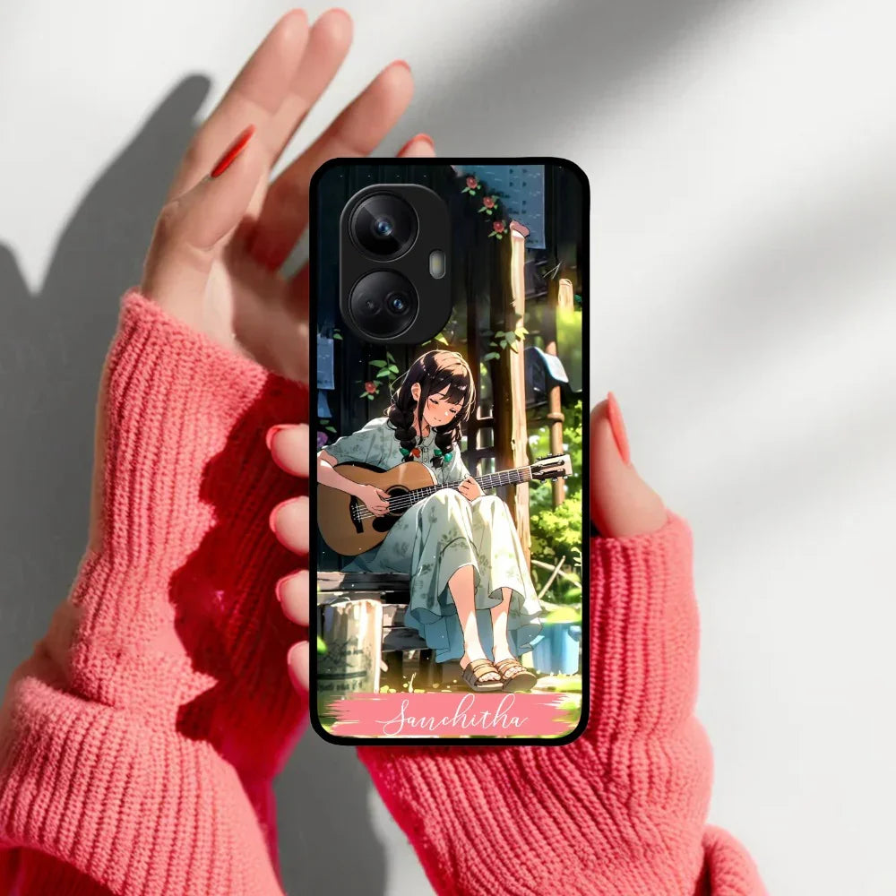 Guitar Girl Glossy Metal Case Cover For Realme - ShopOnCliQ