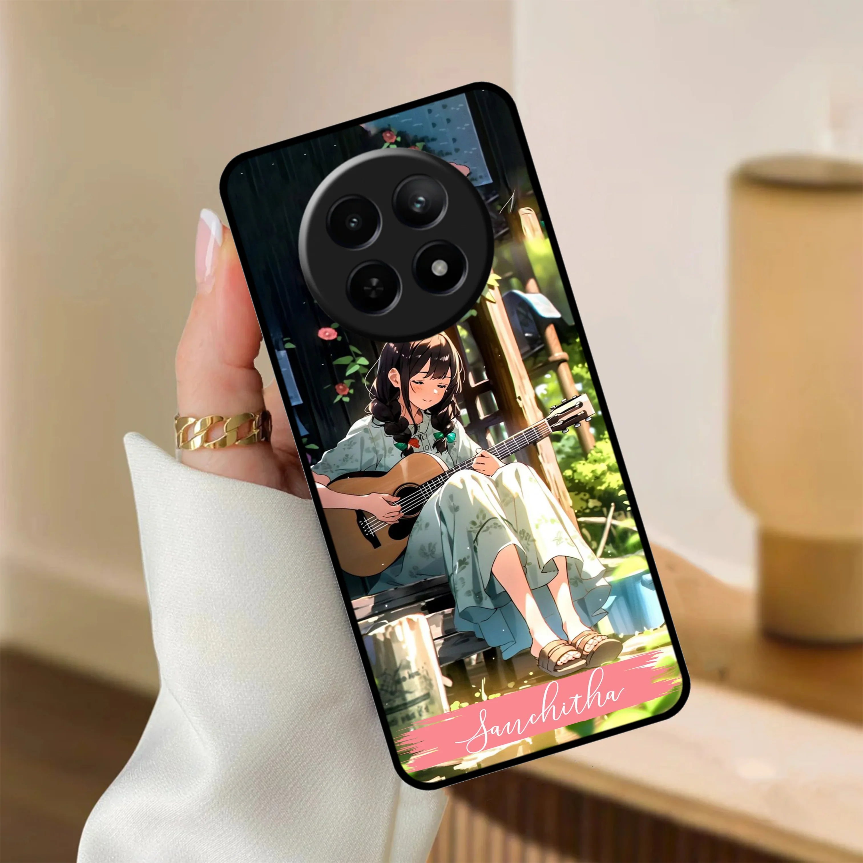 Guitar Girl Glossy Metal Case Cover For Realme - ShopOnCliQ