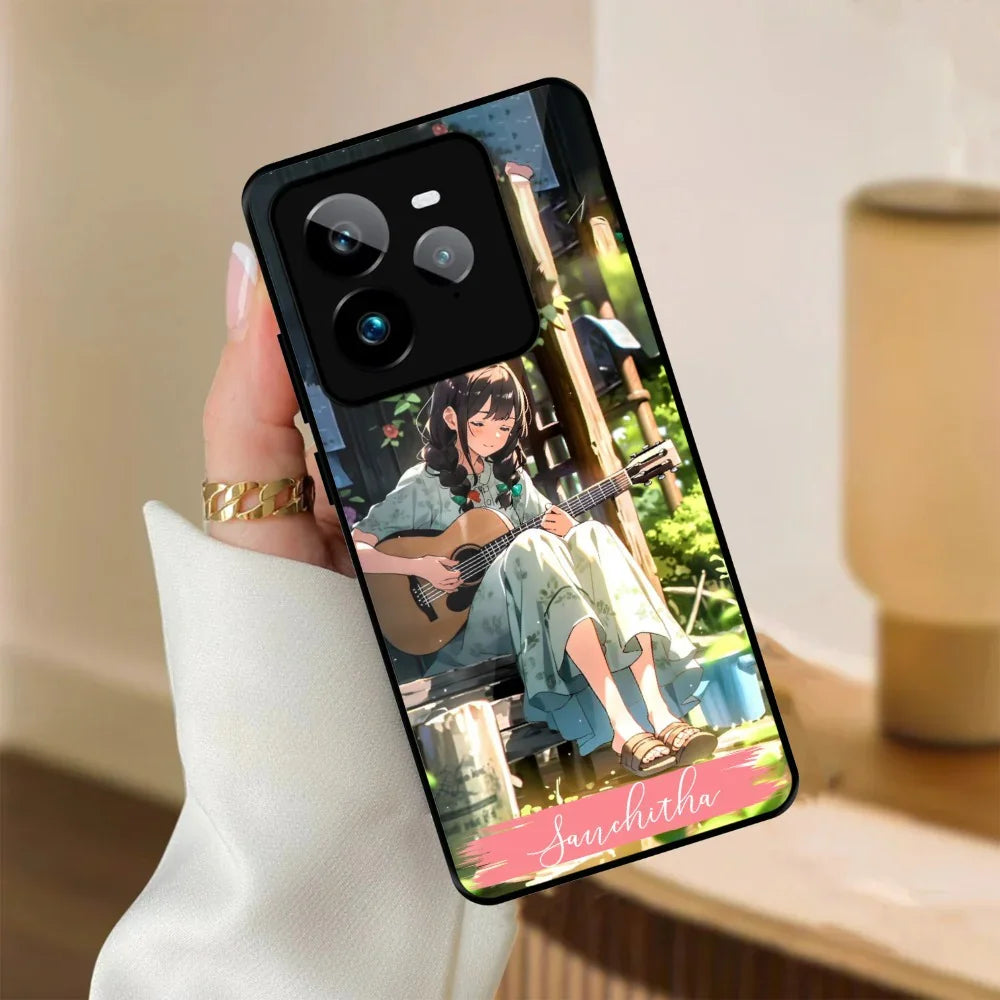 Guitar Girl Glossy Metal Case Cover For Realme - ShopOnCliQ