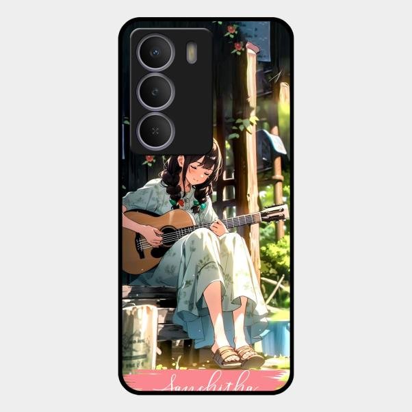 Guitar Girl Glossy Metal Case Cover For Realme P3 Lite 5G