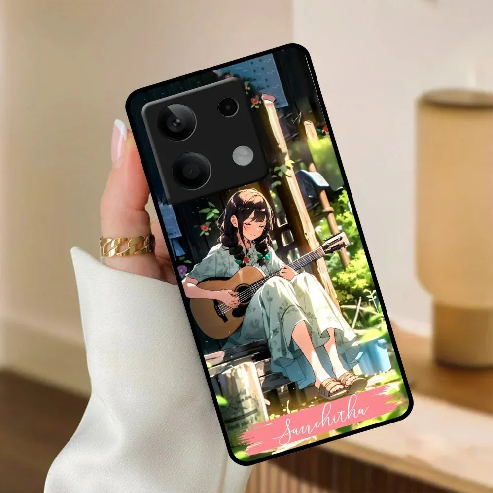 Guitar Girl Glossy Metal Case Cover For Redmi - ShopOnCliQ