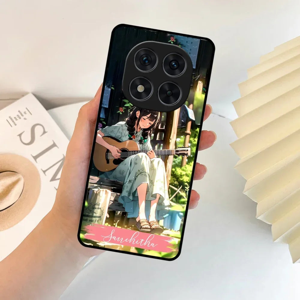 Guitar Girl Glossy Metal Case Cover For Redmi - ShopOnCliQ