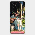 Guitar Girl Glossy Metal Case Cover For Samsung Galaxy S21 Ultra