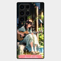 Guitar Girl Glossy Metal Case Cover For Samsung Galaxy S25 Ultra 5G