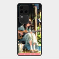 Guitar Girl Glossy Metal Case Cover For Vivo V30 Pro 5G