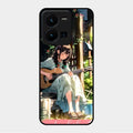 Guitar Girl Glossy Metal Case Cover For Vivo Y35