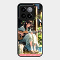 Guitar Girl Glossy Metal Case Cover For Xiaomi 14 5G