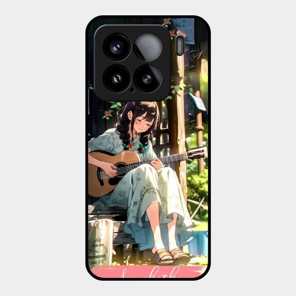 Guitar Girl Glossy Metal Case Cover For Xiaomi 15 5G