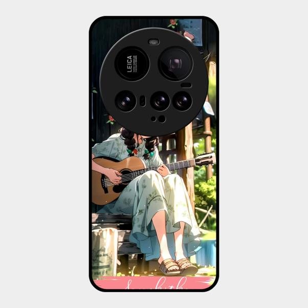 Guitar Girl Glossy Metal Case Cover For Xiaomi 15 Ultra 5G