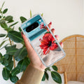 Gurhal Floral Transparent Silicon Case For Google Pixel 8 Pro 5G
