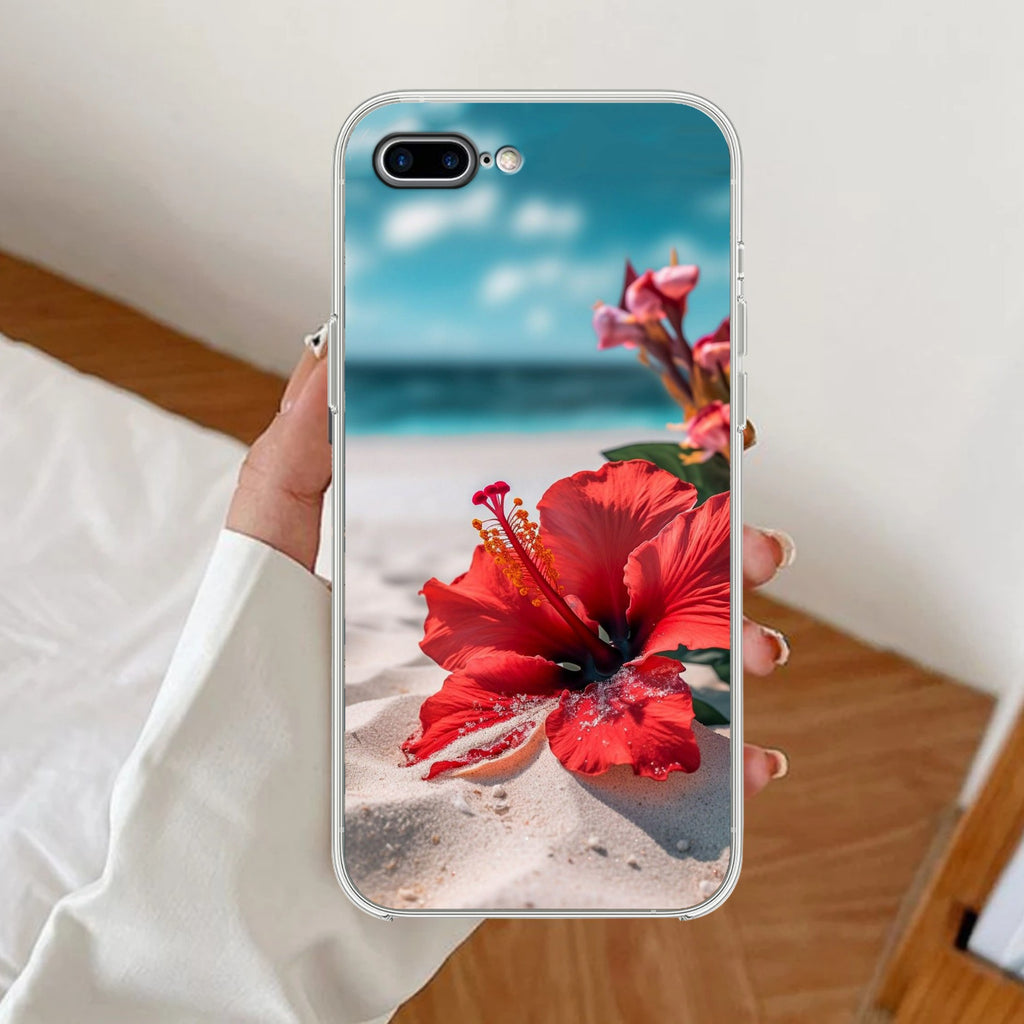 Gurhal Floral Anti Yellow Clear Case For iPhone 7 Plus / iPhone 8 Plus