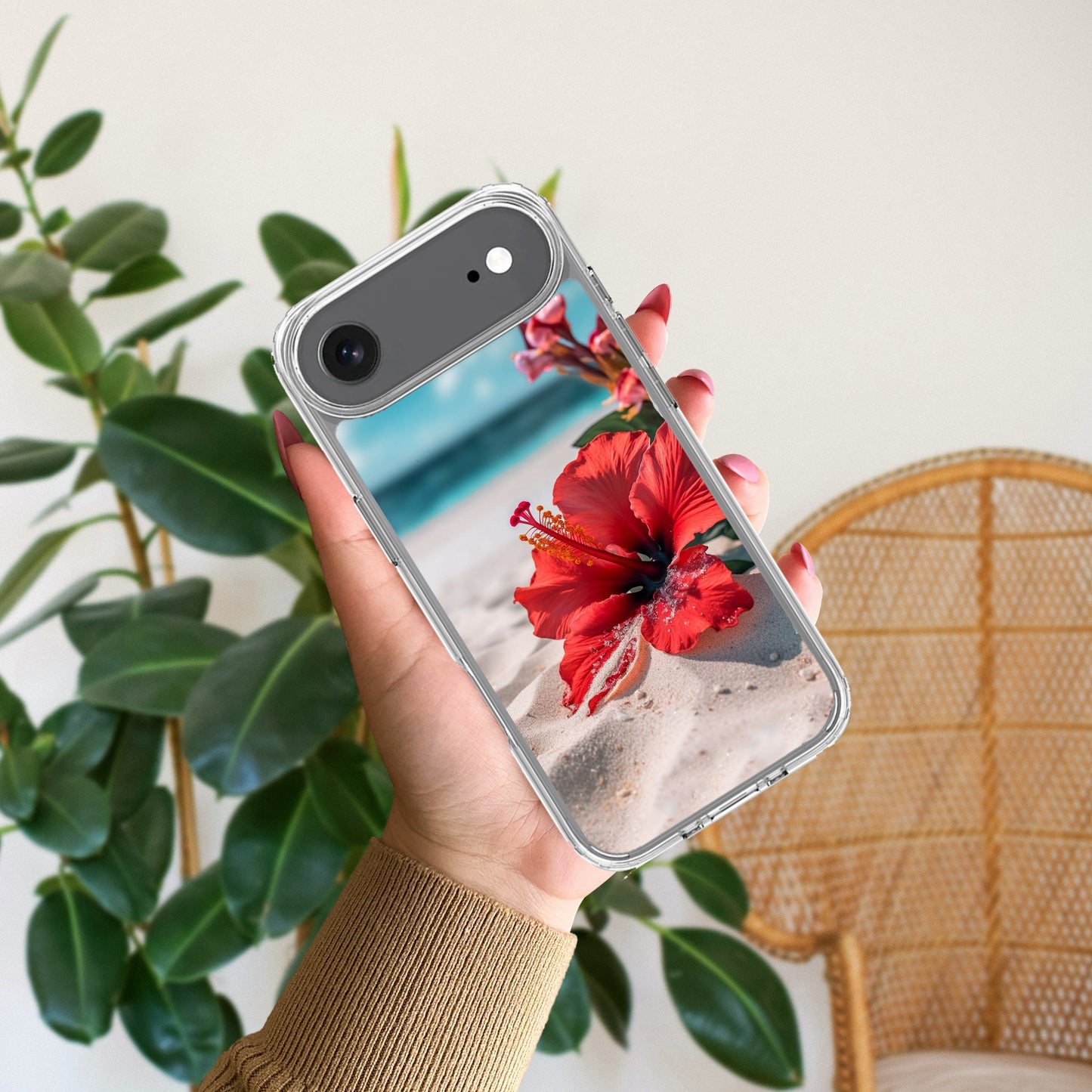 Gurhal Floral Transparent Silicon Case For iPhone