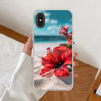 Gurhal Floral Anti Yellow Clear Case For iPhone Xs Max