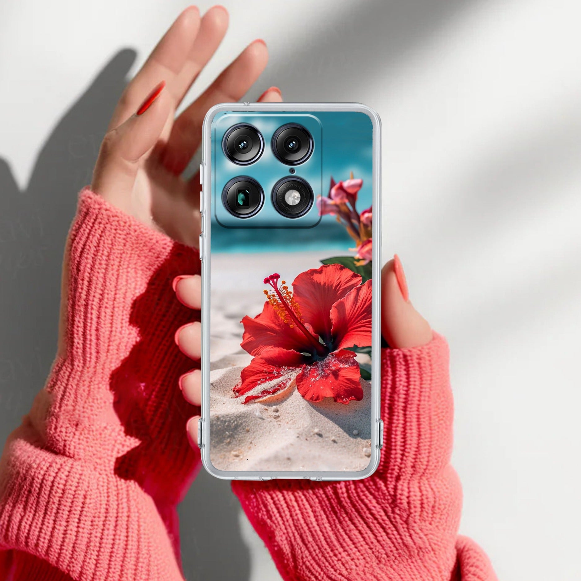 Gurhal Floral Transparent Silicon Case For Motorola