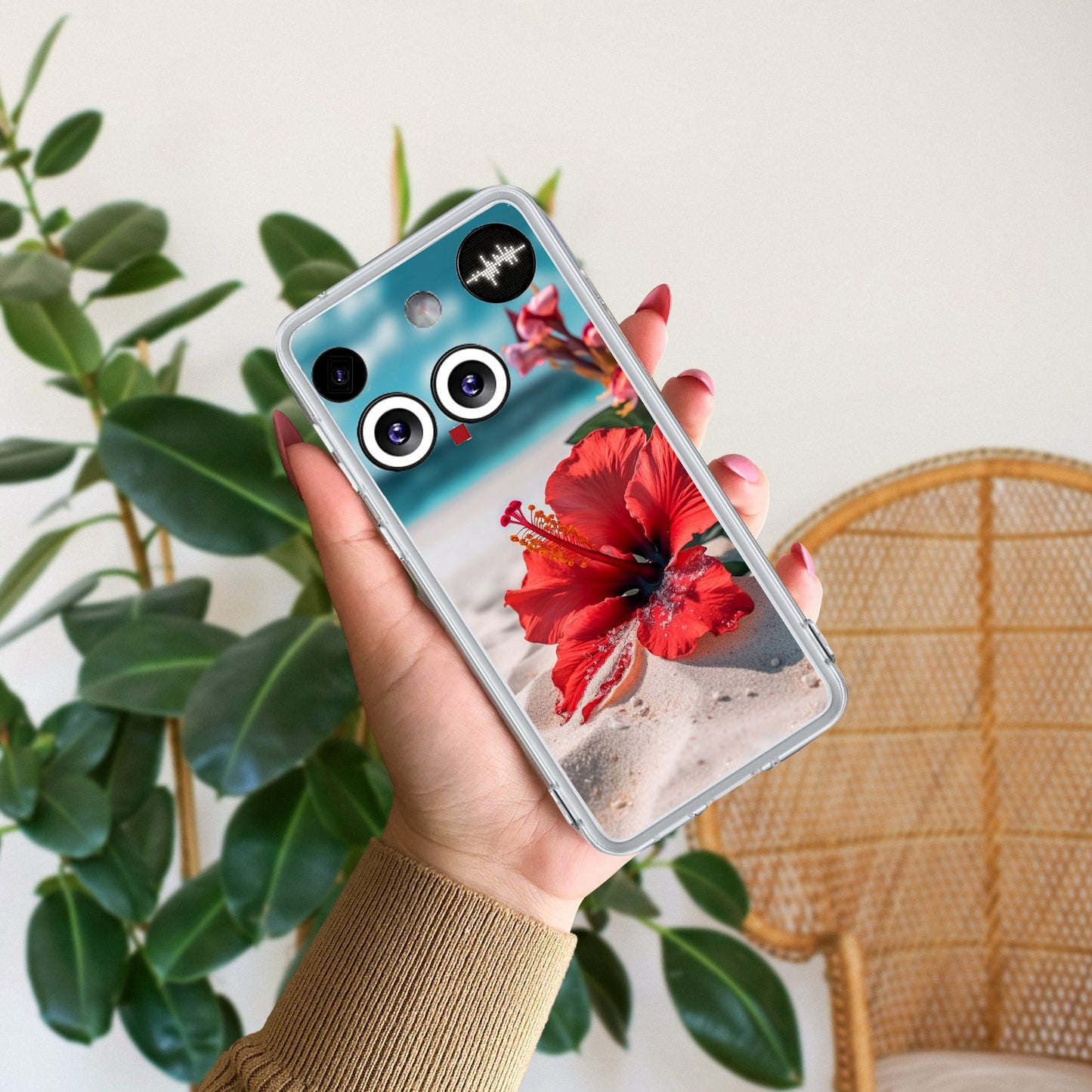 Gurhal Floral Transparent Silicon Case For Nothing