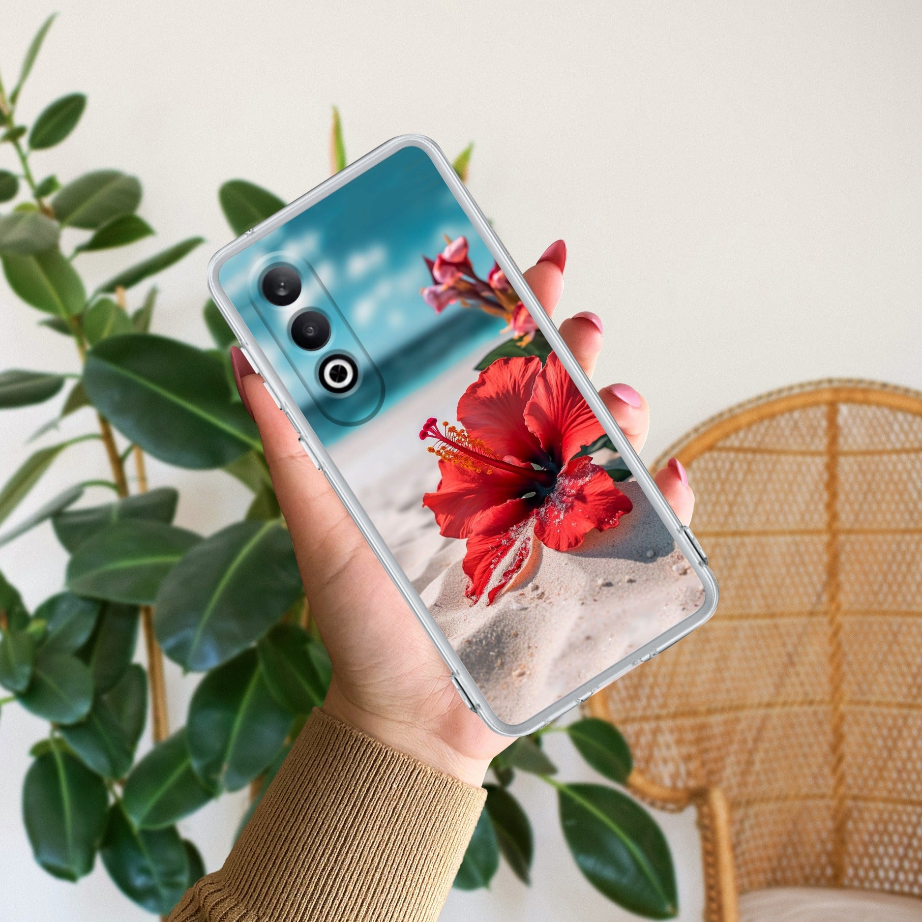 Gurhal Floral Transparent Silicon Case For OnePlus Nord CE 4 5G