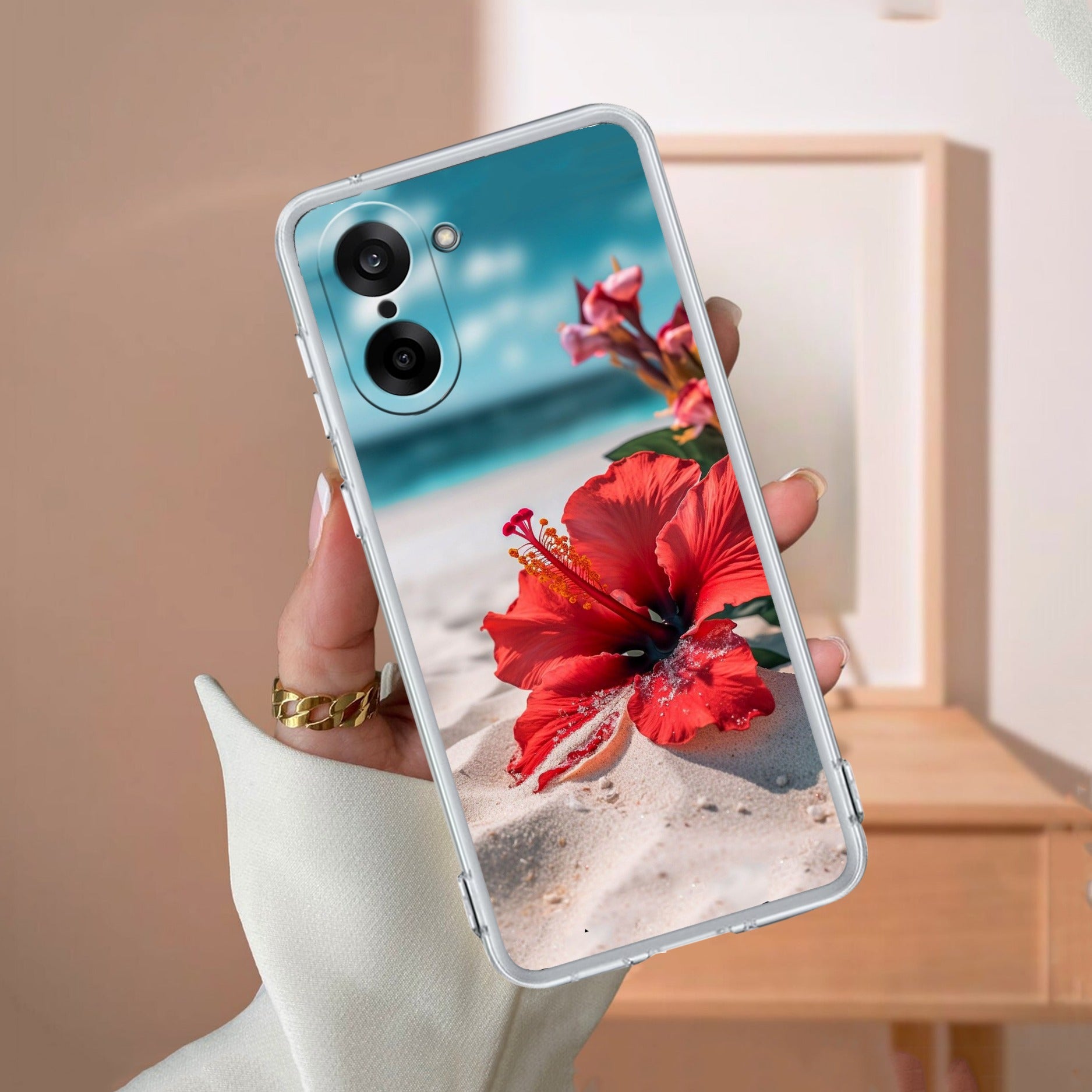 Gurhal Floral Transparent Silicon Case For OnePlus Nord 2T 5G
