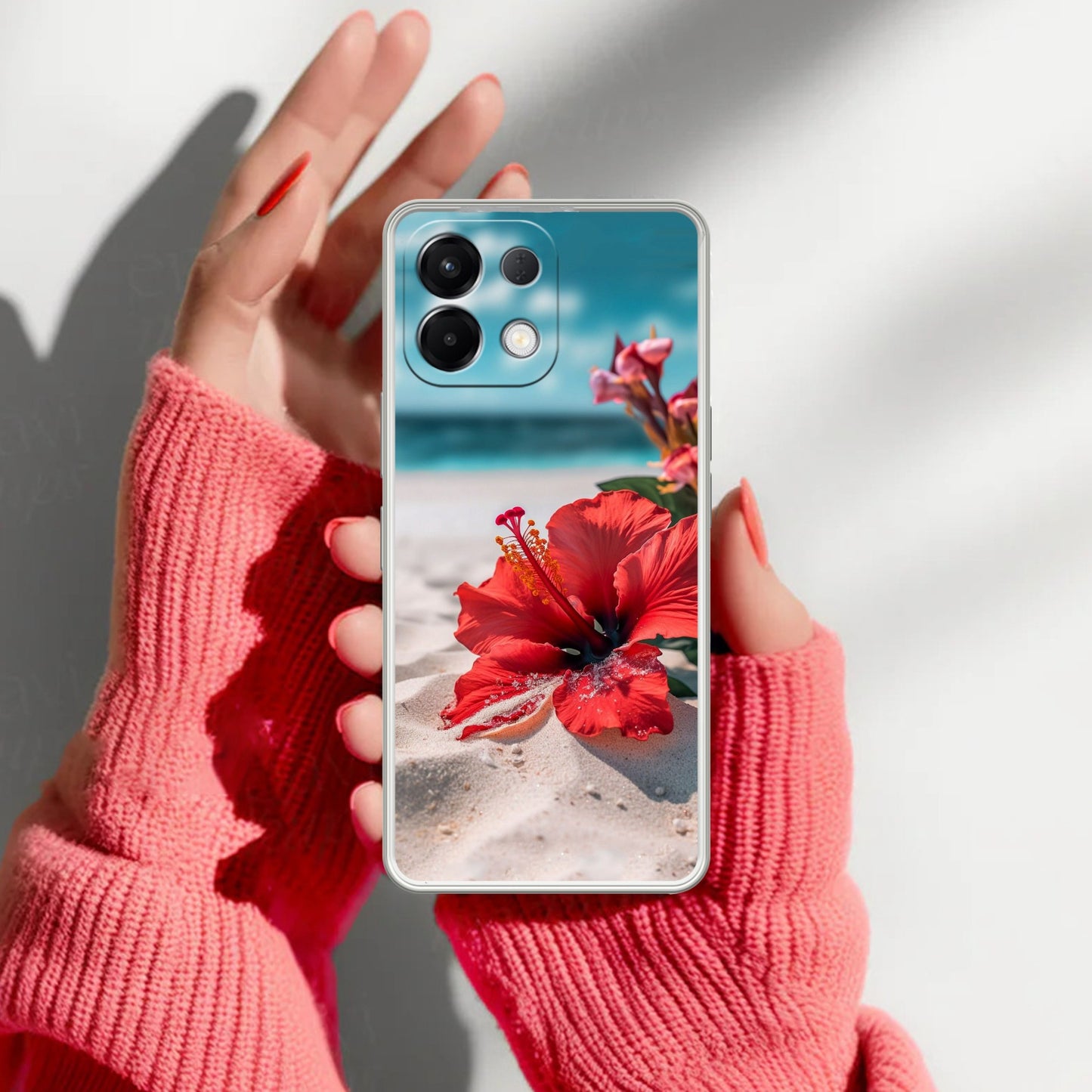 Gurhal Floral Transparent Silicon Case For Oppo