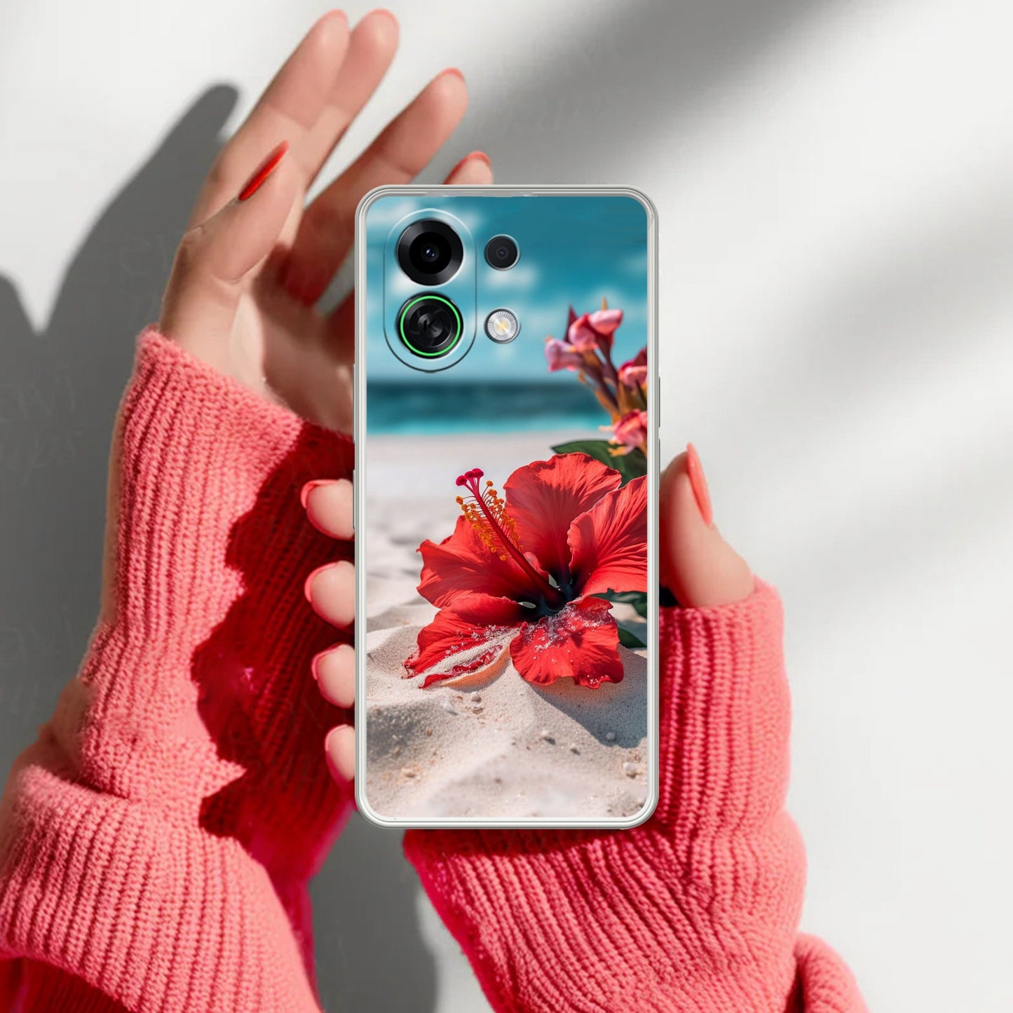 Gurhal Floral Transparent Silicon Case For Oppo